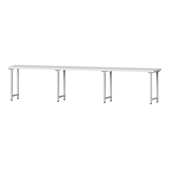 Work table, model 200, KSP 50 mm, RAL 7035, 900 x 4050 x 800 mm - Working table 4500 mm static