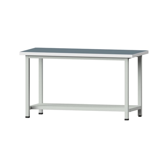 Work table, model 51, UBP 40 mm, RAL 7035, 840 x 1500 x 700 mm - Working table 1500 mm static