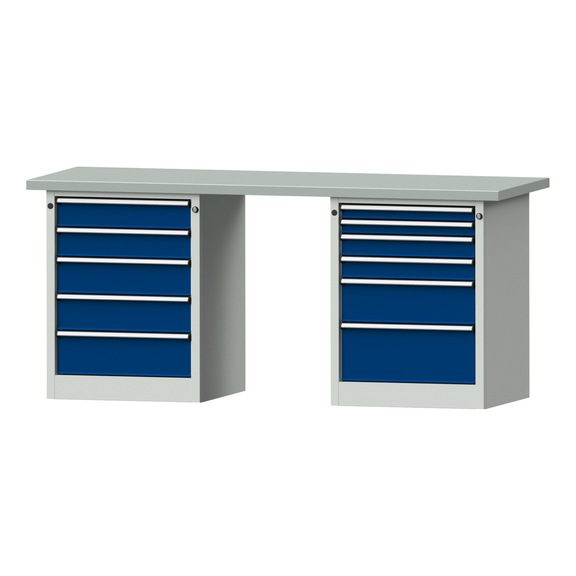 Combination workbench V/T-BL2000mm-2 blocks Model 841 ZBP 40 mm 7035/5010 890x2000x700 - Combination workbench 2000 mm models 821 VH - 850 VH