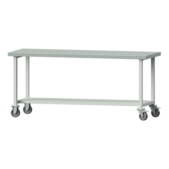 Work table, model 81, ZBP 50 mm, RAL 7035, 900 x 2000 x 700 mm - Working table 2000 mm movable