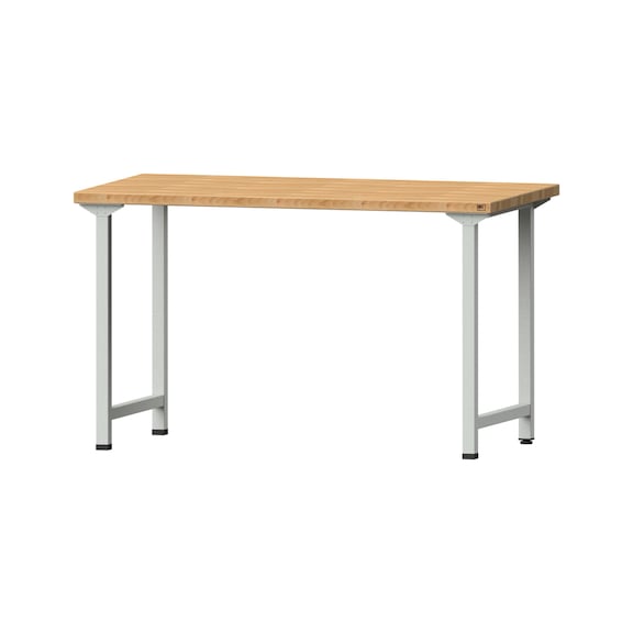 Arbeitstisch, Modell 150, BMP 40 mm, RAL 7035, 890 x 1500 x 800 mm - Arbeitstisch 1500 mm statisch