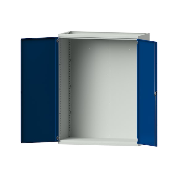 Schwerlastschrank T690mm - H1950mm, Modell 300, RAL 7035/RAL 5010, 620.014.0023 - Werkstattschrank