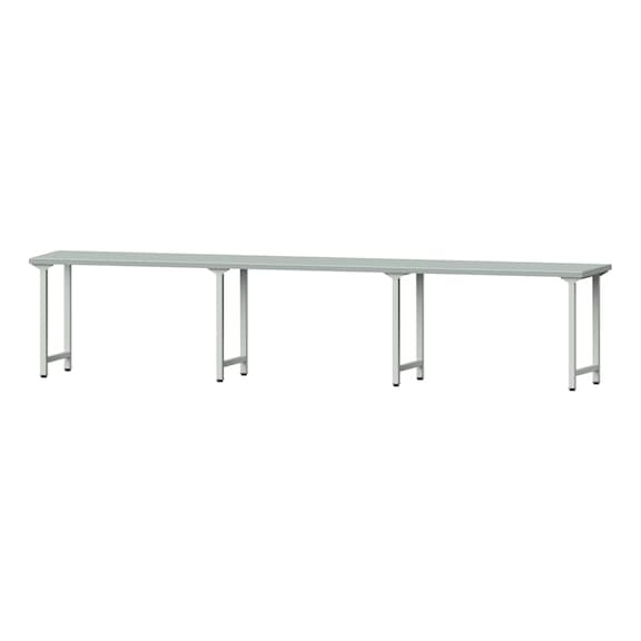 Work table, model 200, ZBP 40 mm, RAL 7035, 840 x 4050 x 800 mm - Working table 4500 mm static