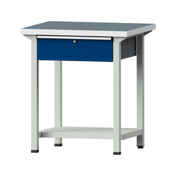 Work table, model 13, UBP 40 mm, RAL 7035/RAL 5010, 890 x 800 x 700 mm - Working table 800 mm static