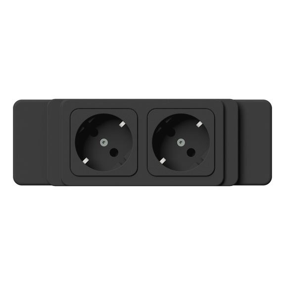 Mayer double safety socket, 2-pin, 230V 16A, including 3 m cable - Workbench (system workstation, workshop, other)