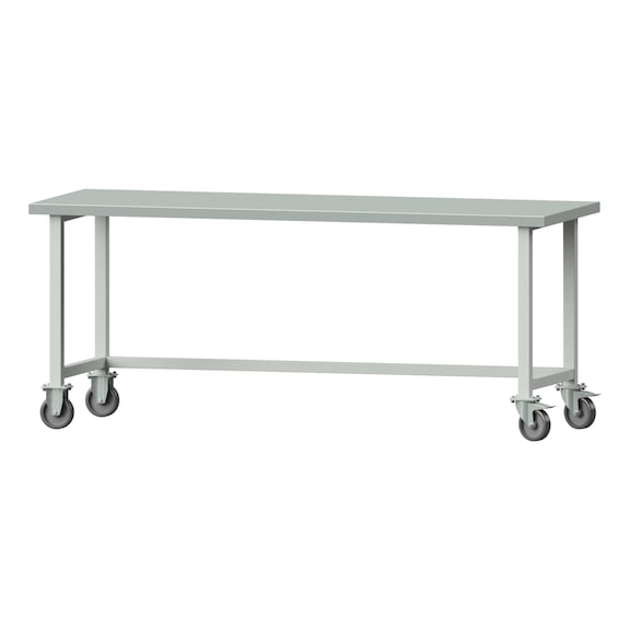 Work table, model 80, ZBP 40 mm, RAL 7035, 840 x 2000 x 700 mm - Working table 2000 mm movable