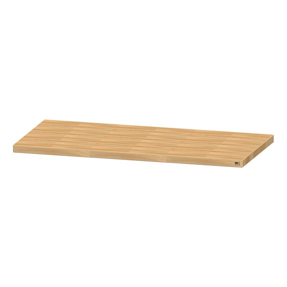 Worktop, solid beech panel, oiled, 50 mm, 1500 x 700 x 50 mm - Workshop bench plate