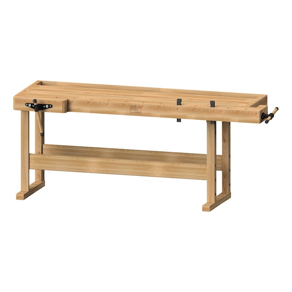 Profi-Hobelbank Modell 161, mit 1 Paar Rechteckbankhaken - Hobelbank