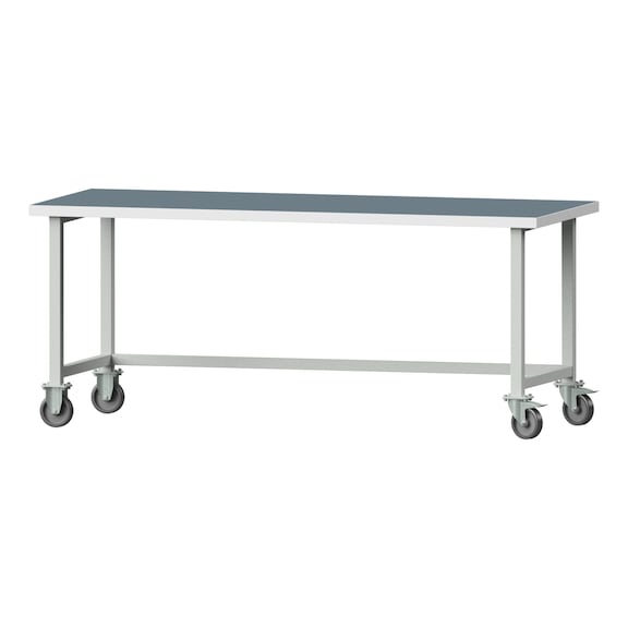Work table, model 180, UBP 40 mm, RAL 7035, 840 x 2000 x 800 mm - Working table 2000 mm movable