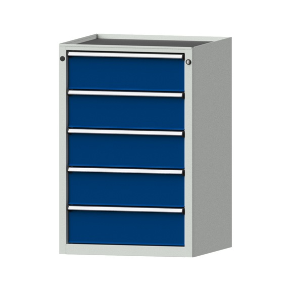 Beistellschrank BL, Modell 403, Ablagewanne, RAL 7035/RAL 5010, Höhe 980 mm - Werkstattschrank