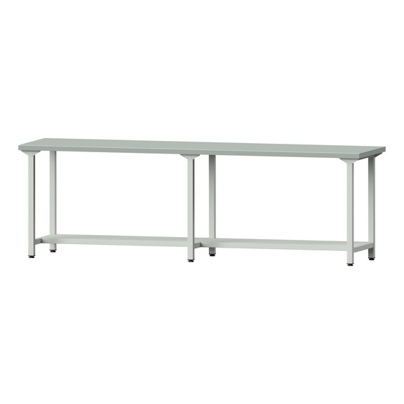 Work table, model 91, ZBP 40 mm, RAL 7035, 890 x 2800 x 700 mm - Working table 2800 mm static