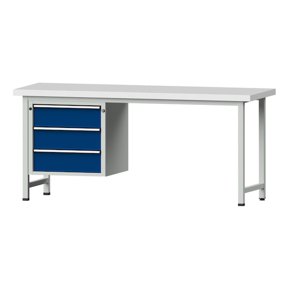 Combination workbench V/T-BL1500/2000 mm Model 726 KSP 50 mm RAL 7035/5010, 900 x 2000 x 700 - Combination workbench 2000 mm models 521 V - 726 V