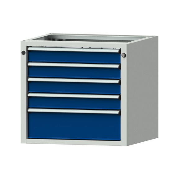 Base cabinet V/T - BL, model 1810, RAL 7035/RAL 5010 - Base cabinet for workbench (workshop)
