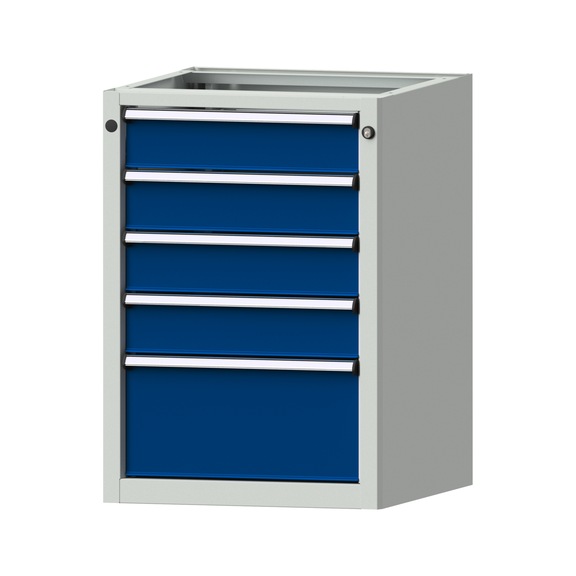 Base cabinet V/T - KS, model 2413, RAL 7035/RAL 5010 - Base cabinet for workbench (workshop)