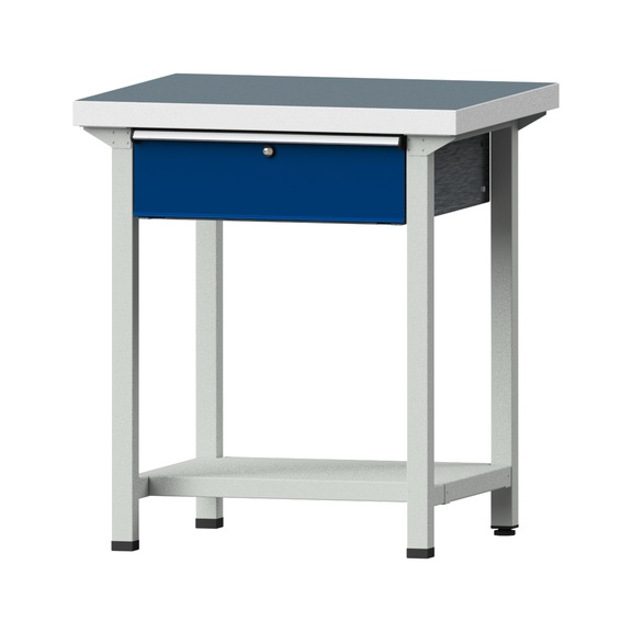 Work table, model 13, UBP 50 mm, RAL 7035/RAL 5010, 900 x 800 x 700 mm - Working table 800 mm static
