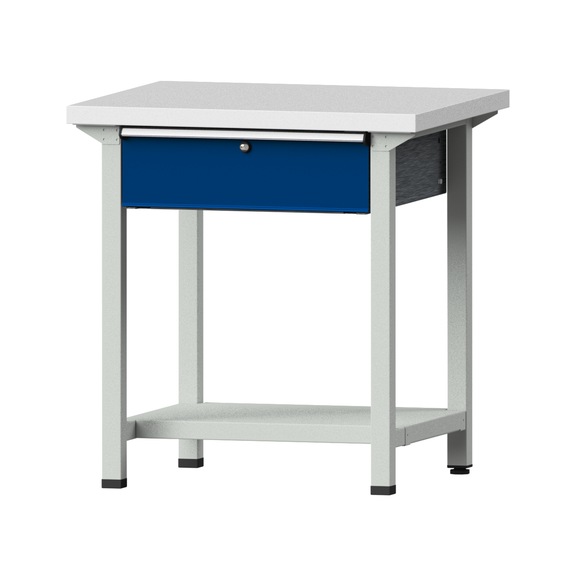 Work table, model 13, KSP 40 mm, RAL 7035/RAL 5010, 840 x 800 x 700 mm - Working table 800 mm static