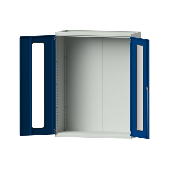 Schwerlastschrank T630mm - H1950mm, Modell 300, RAL 7035/RAL 5010, 620.011.0310 - Werkstattschrank