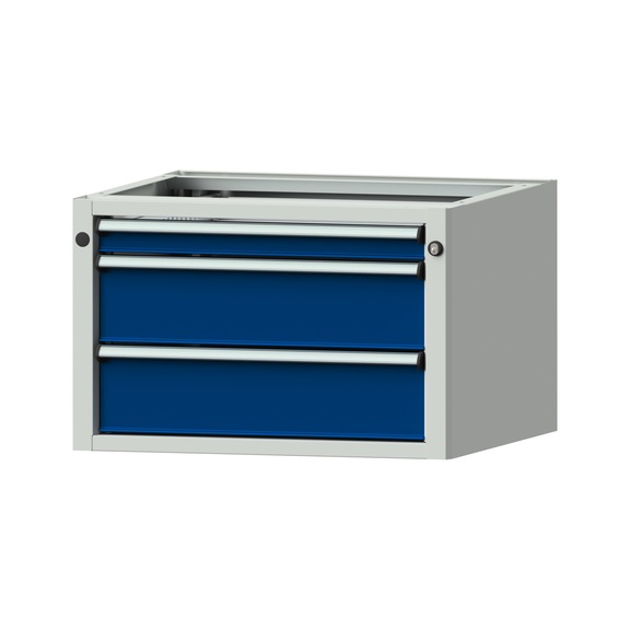 Base cabinet V/T - BL, model 1204, RAL 7035/RAL 5010 - Base cabinet for workbench (workshop)