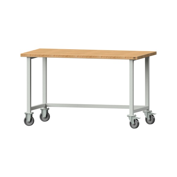 Work table, model 160, BMP 40 mm, RAL 7035, 890 x 1500 x 800 mm - Working table 1500 mm movable