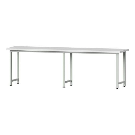 Work table, model 90, KSP 40 mm, RAL 7035, 890 x 2800 x 700 mm - Working table 2800 mm static