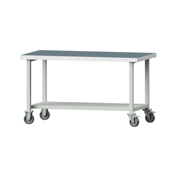 Work table, model 161, UBP 50 mm, RAL 7035, 850 x 1500 x 800 mm - Working table 1500 mm movable