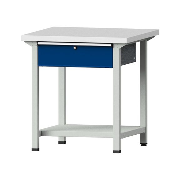 Work table, model 113, KSP 40 mm, RAL 7035/RAL 5010, 840 x 800 x 800 mm - Working table 800 mm static