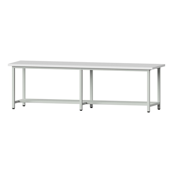 Work table, model 191, KSP 40 mm, RAL 7035, 840 x 2800 x 800 mm - Working table 2800 mm static
