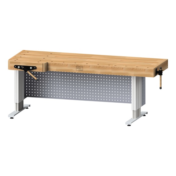 Professional workbench model 163, electrically height-adjustable 700–1000 mm - Joiner's bench