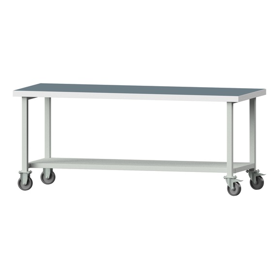 Work table, model 181, UBP 50 mm, RAL 7035, 850 x 2000 x 800 mm - Working table 2000 mm movable