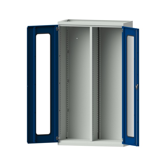 Heavy-duty cabinet T500 mm - H1950 mm, model 200, RAL 7035/RAL 5010, 620.007.0070 - Workshop cupboard