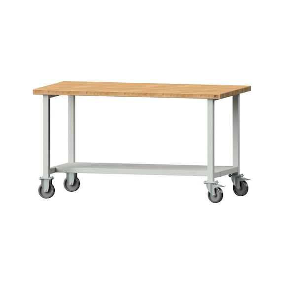 Work table, model 161, BMP 40 mm, RAL 7035, 840 x 1500 x 800 mm - Working table 1500 mm movable