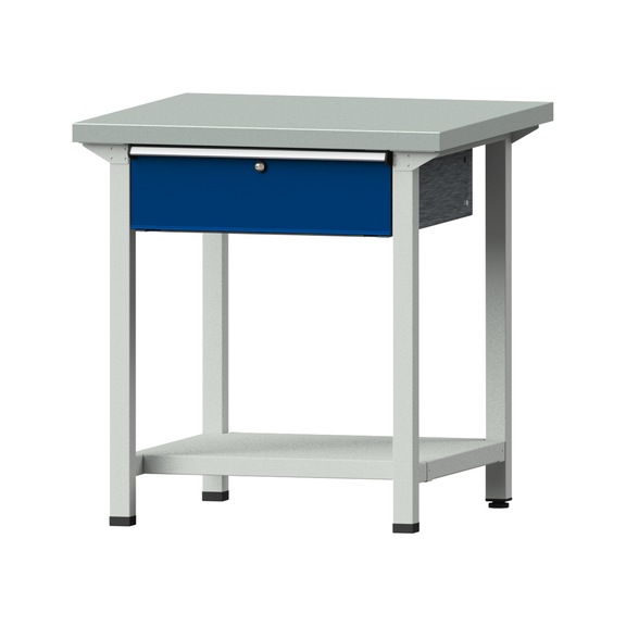 Work table, model 113, ZBP 40 mm, RAL 7035/RAL 5010, 840 x 800 x 800 mm - Working table 800 mm static