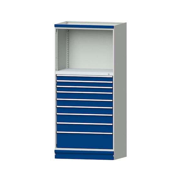 Base cabinet modular cabinet system, model 4006, RAL 7035/5010, 999.170.0054 - Workshop cupboard