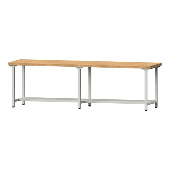 Work table, model 191, BMP 50 mm, RAL 7035, 850 x 2800 x 800 mm - Working table 2800 mm static