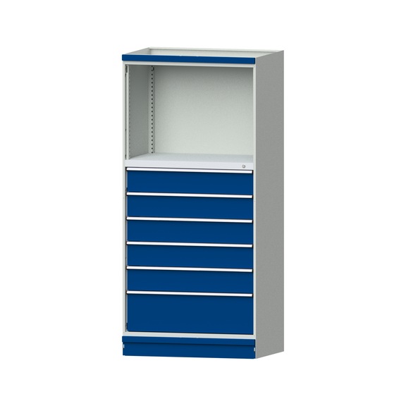 Base cabinet modular cabinet system, model 4003, RAL 7035/5010, 999.170.0053 - Workshop cupboard
