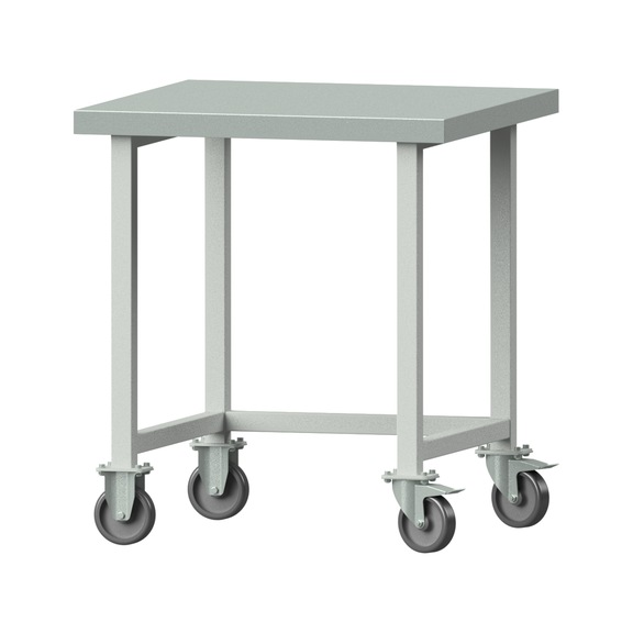 Work table, model 120, ZBP 50 mm, RAL 7035, 900 x 800 x 800 mm - Working table 800 mm movable