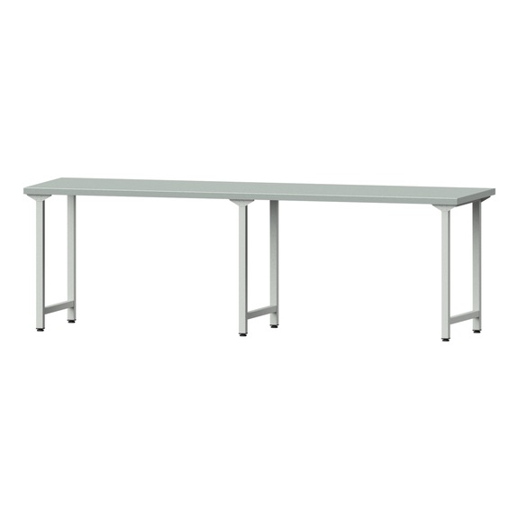 Arbeitstisch, Modell 190, ZBP 40 mm, RAL 7035, 890 x 2800 x 800 mm - Arbeitstisch 2800 mm statisch