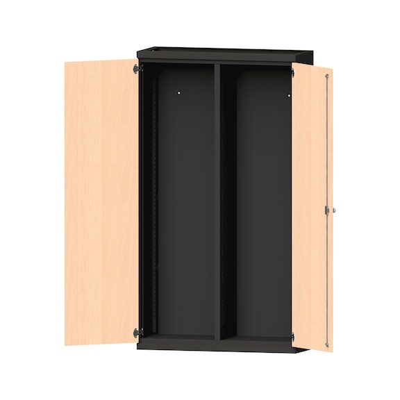 Schwerlastschrank T400mm - H1950mm, Modell 200, RAL 7016/RAL 7016, 620.009.0065 - Werkstattschrank