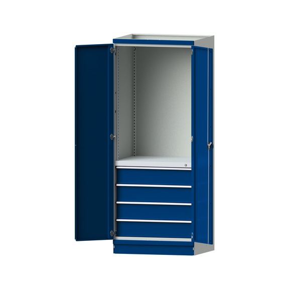 Basisschrank modulares Schranksystem, Modell 2409, RAL 7035/5010, 999.170.0037 - Werkstattschrank