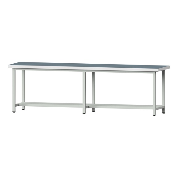 Work table, model 91, UBP 50 mm, RAL 7035, 850 x 2800 x 700 mm - Working table 2800 mm static