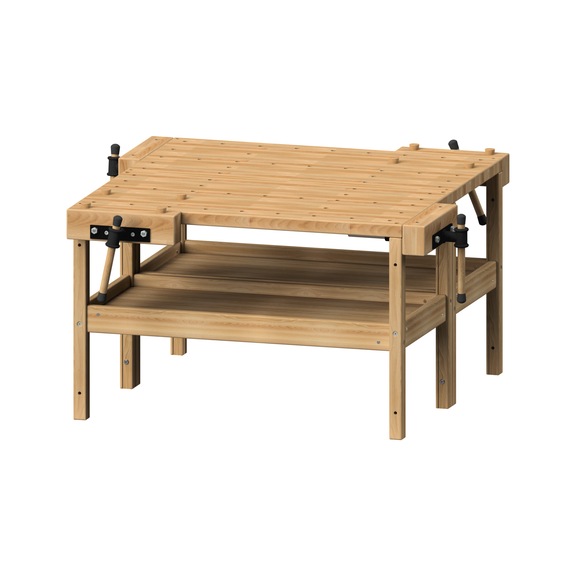 Children's group workbench 2 x model 32 including coupling fitting - Joiner's bench