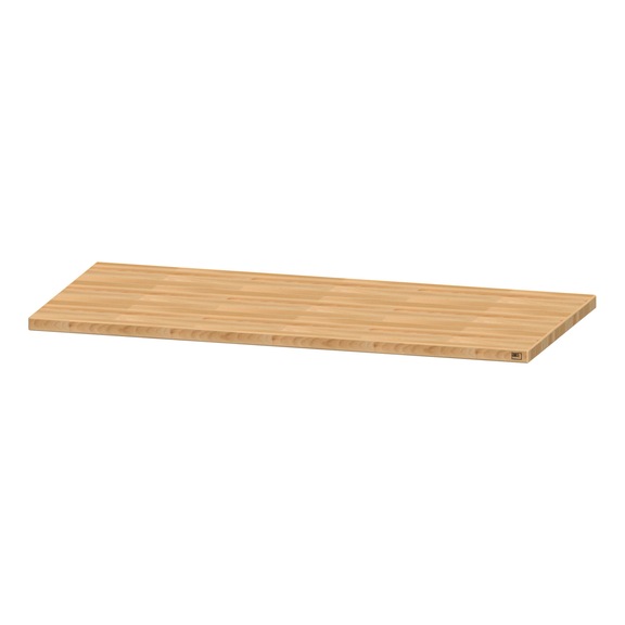 Worktop, solid beech panel, oiled, 40 mm, 1500 x 700 x 40 mm - Workshop bench plate