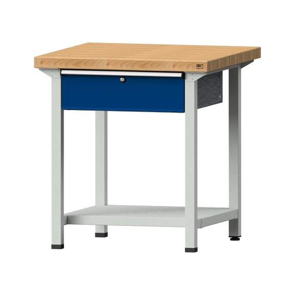 Work table, model 113, BMP 50 mm, RAL 7035/RAL 5010, 850 x 800 x 800 mm - Working table 800 mm static