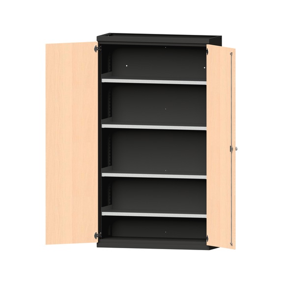 Schwerlastschrank T400mm - H1950mm, Modell 101, RAL 7016/RAL 7016, 620.009.0066 - Werkstattschrank