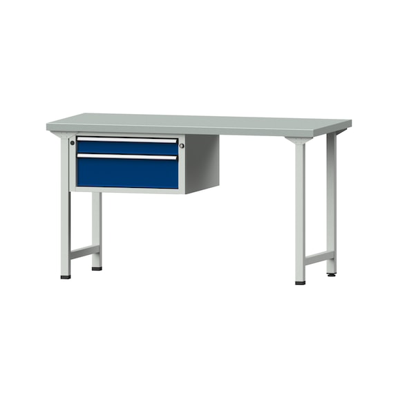 Combination workbench V/T-BL1500/2000 mm model 501 ZBP 40 mm RAL 7035/5010, 840x1500x700 - Combination workbench 1500 mm models 501 V - 709 V