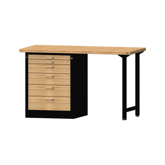 Combination workbench V/T-BL1500/2000 mm, model 812, BMP 40 mm, RAL 7016, 890x1500x700 - Combination workbench 1500 mm models 809 V - 816 V