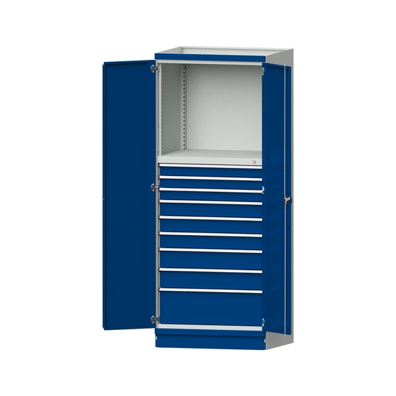 Base cabinet modular cabinet system, model 4006, RAL 7035/5010, 999.170.0048 - Workshop cupboard