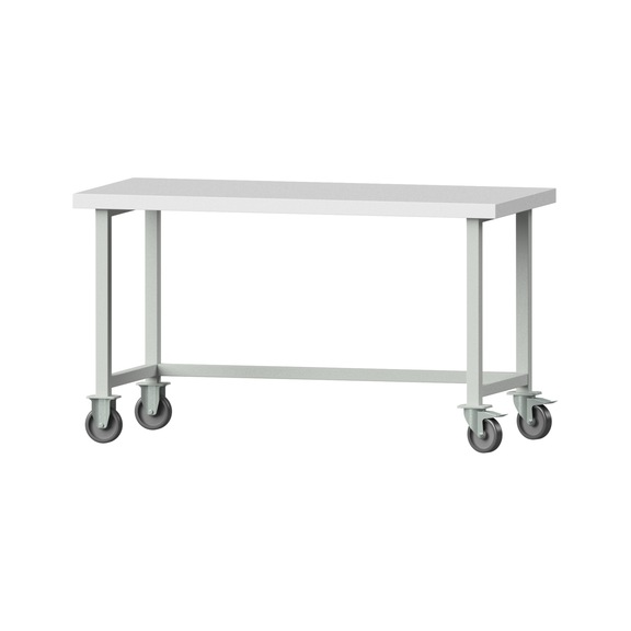 Work table, model 60, KSP 50 mm, RAL 7035, 850 x 1500 x 700 mm - Working table 1500 mm movable