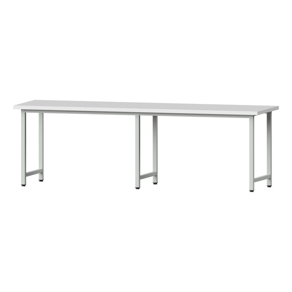 Work table, model 190, KSP 40 mm, RAL 7035, 890 x 2800 x 800 mm - Working table 2800 mm static