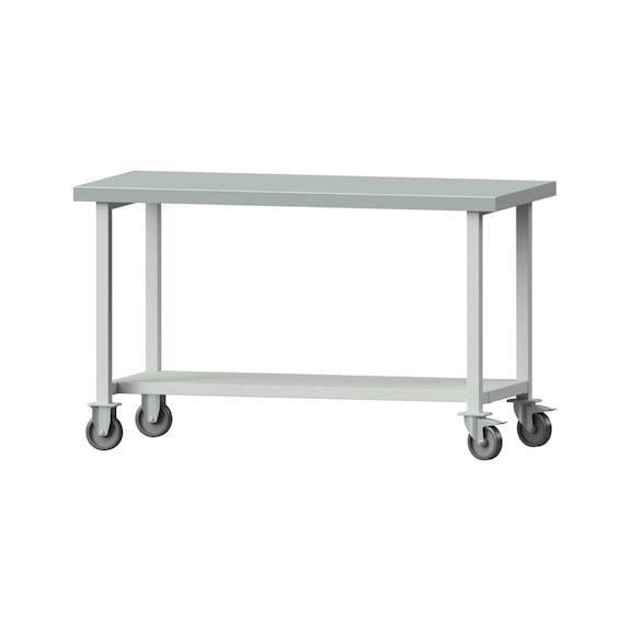 Work table, model 61, ZBP 50 mm, RAL 7035, 900 x 1500 x 700 mm - Working table 1500 mm movable